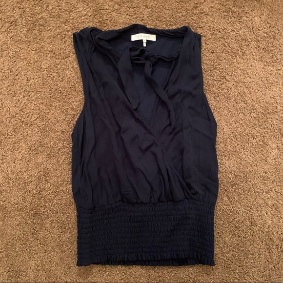 FRAME Tie Neck Smock Hem Top - Picture 5 of 11